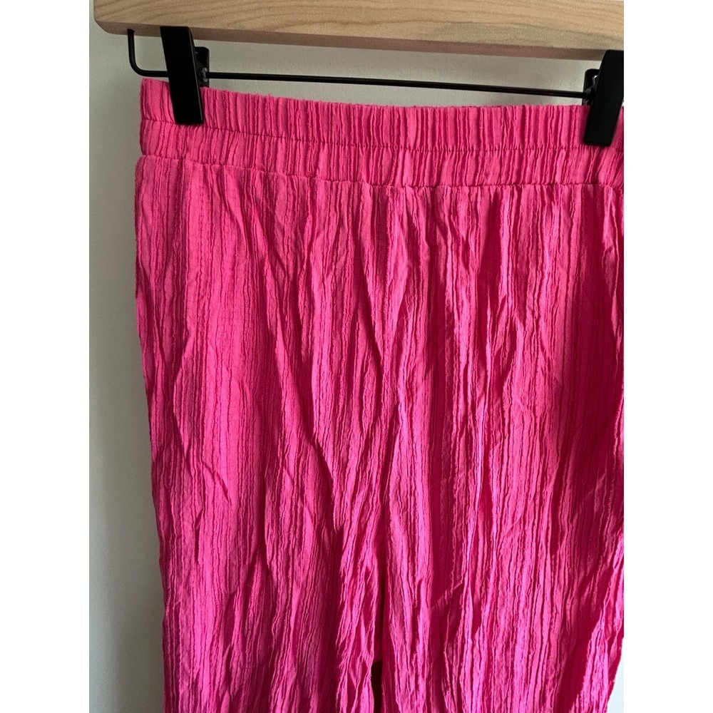 Women's Oversized Pleated 2 Piece Lounge Set Hot Pink Weekend Vibes Size 6 - Picture 10 of 13